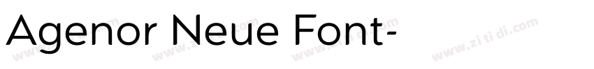 Agenor Neue Font字体转换